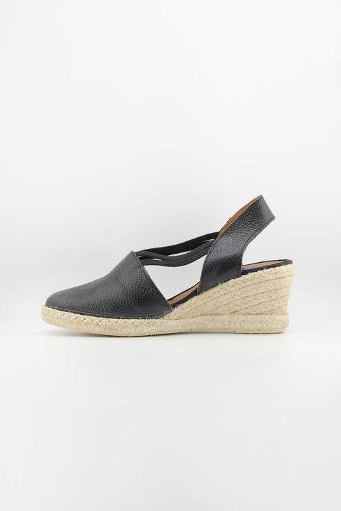 Verbenas Pleated Slingback Espadrille Nucleo Wedge Sandals